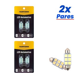 Kit 4 Lâmpadas Led Interior Carro Torpedo 6 Leds 36 Mm Tarponn em Oferta na Shopee