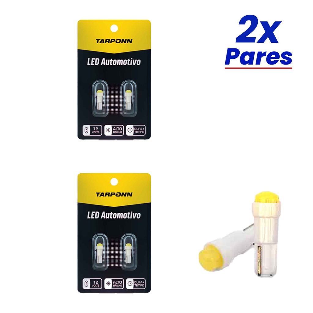 Kit 4 Lâmpadas Cob Led Painel Pinguinho T5 12v Tarponn em Oferta na Shopee