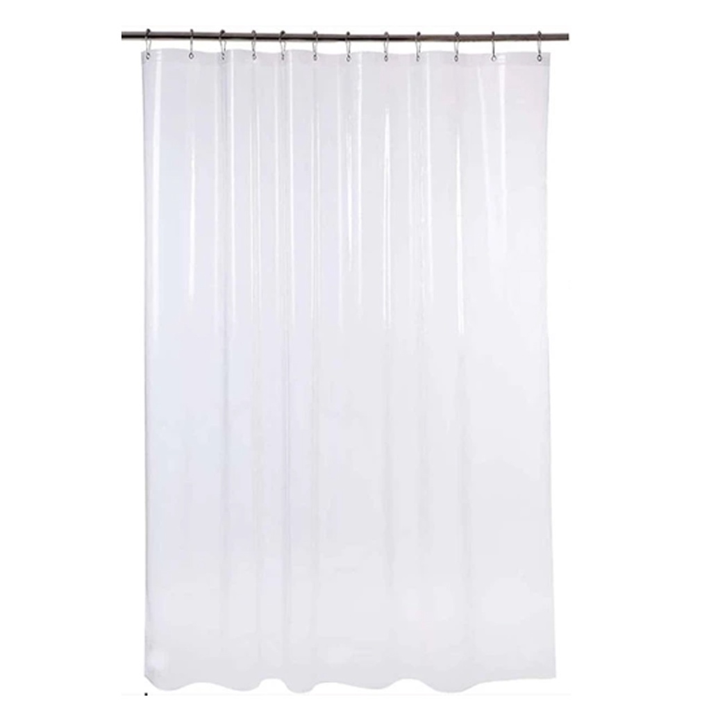 1 Cortina Box Banheiro PVC Transparente Antimofo Ilhós 2,30m