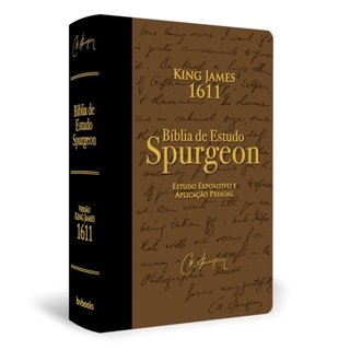 Bíblia de Estudo Charles Spurgeon | King James 1611 | Luxo | Letra Grande | Capa Marrom e Preta em Oferta na Shopee