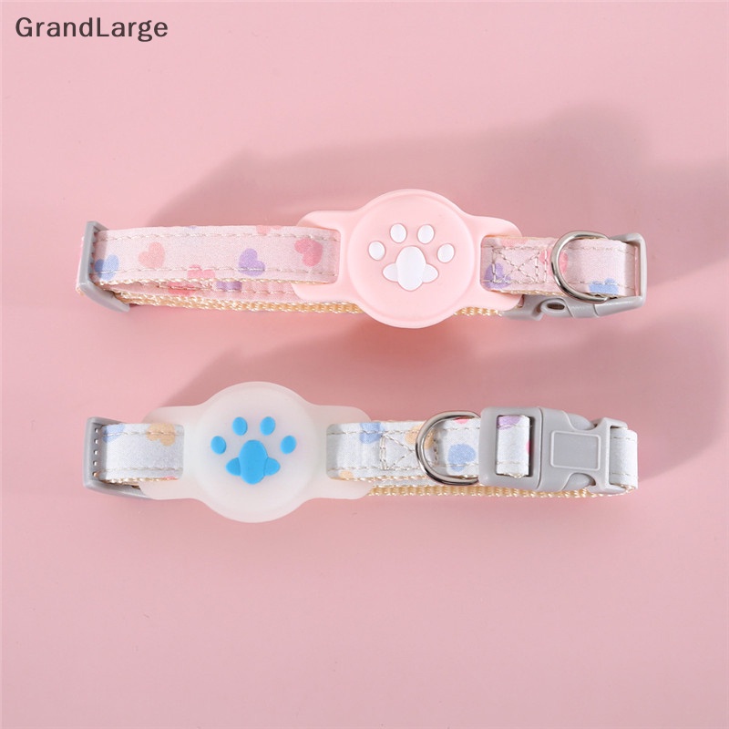 [GrandLarge] Coleira Para Animais De Estimação Airtag Silicone Pata Caso Anti-Perdido Rastreamento Colar Pet Filhote De em Oferta na Shopee