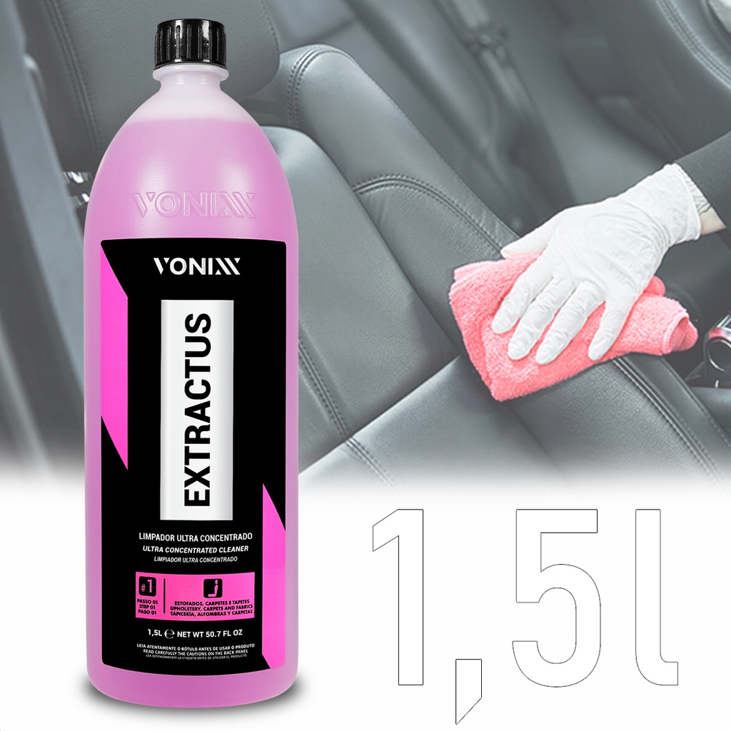 Limpador Ultra Concentrado Higienizador De Bancos Automotivos Estofados Sofá - Extractus 1,5L Vonixx em Oferta na Shopee