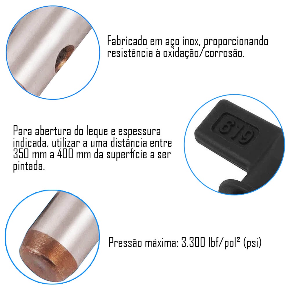 Bico Leque 619 Para Máquina de Pintura Airless Vonder · foto 2