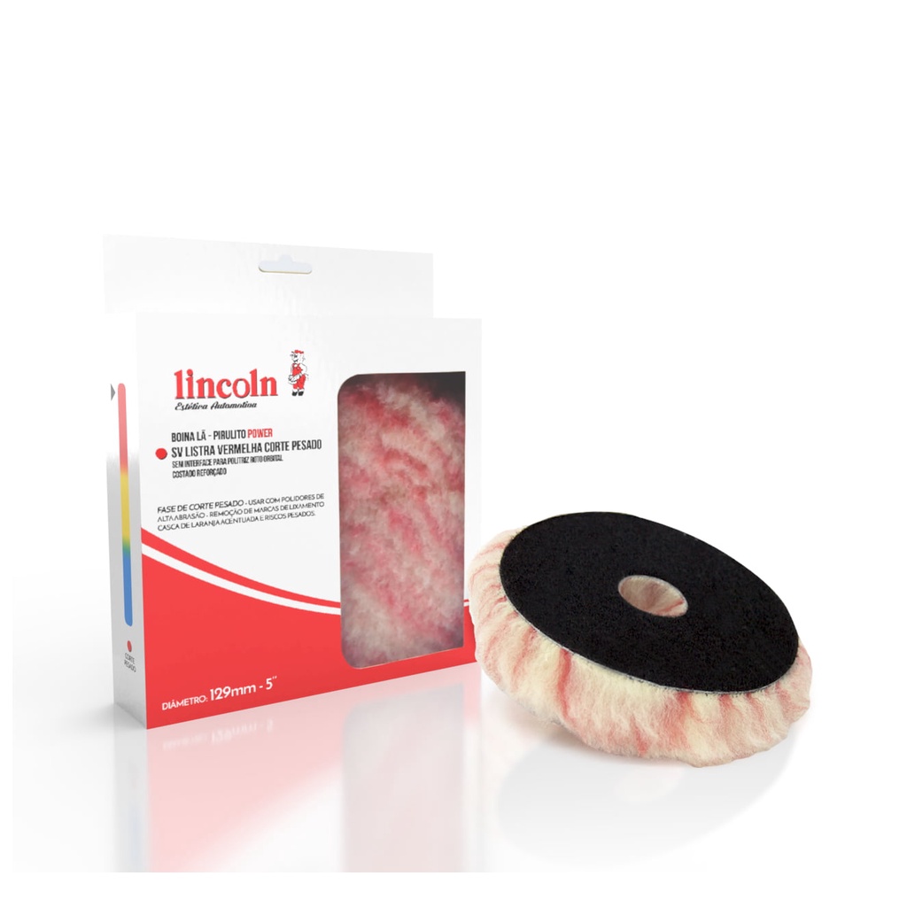 Boina Pirulito Corte Pesado Polimento Lincoln 5 Pol