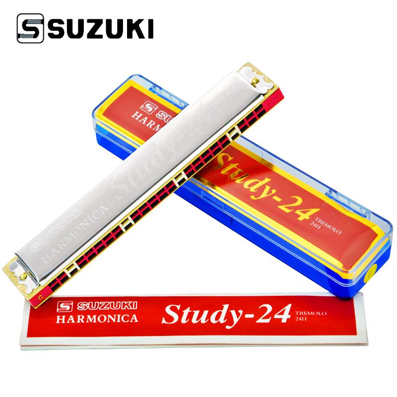 Harmonica SUZUKI gaita Suzuki 24 buracos polifônico para iniciantes Study-24 estudantes crianças introdutórios adultos autodidata instrumentos musicais