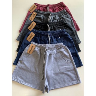 Shortes Feminino Bolsos Laterais Moletinho