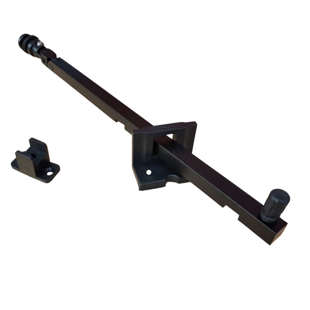 Haste maxim ar vidro temperado alvenaria de alumínio preto 30cm