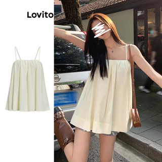 Lovito Casual Blusa Feminina Lisa Básica L67AD045 (Damasco)