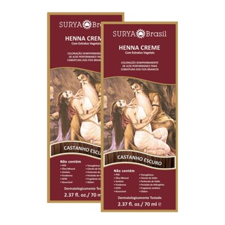Henna Creme Surya Brasil Castanho Escuro | Kit com duas unidades