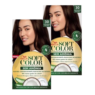 Tintura Soft Color Sem Amônia Castanho Escuro 30 Kit | Kit com duas unidades