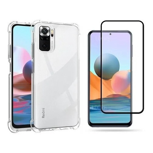 Capa Case Capinha Compatível Com Redmi Note 10 10s 4G + Película 3D Vidro Temperado