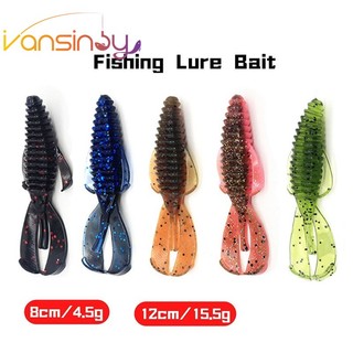 1pcs Isca Macia De Pesca 8cm/4.5g 12cm/15.5g De Camarão Borracha Iscas Macias De Peixe