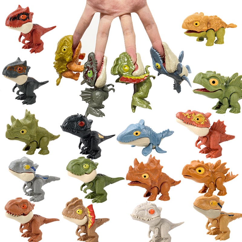 Brinquedo De Simulação De Dinossauro De Dedo Modelo Jurássico Park Mordedura