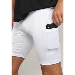 Bermuda Térmica Linha Noite Ciclismo Compressão Cueca Boxer com Bolso Bike Segunda Pele