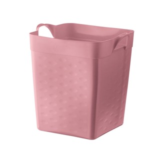 Cesto Organizador Quadrado Plástico Rosa 18L Moolti Sanremo