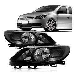 PAR FAROL GOL VOYAGE SAVEIRO G5 FOCO DUPLO MASCARA NEGRA