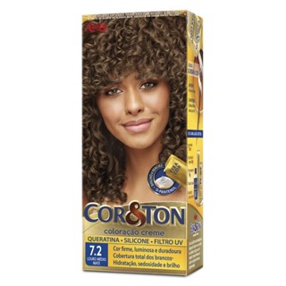 Tintura Creme Cor & Ton Louro Médio Matte 7.2