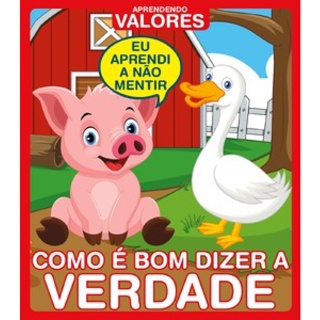 APRENDENDO VALORES   COMO É BOM DIZER A VERDADE em Oferta na Shopee