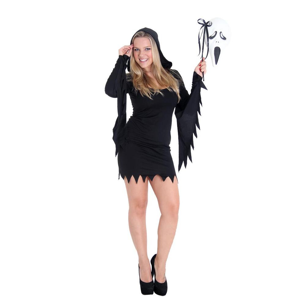 Fantasia Pânico Preta Vestido Adulto Com Máscara Halloween

 em Oferta na Shopee