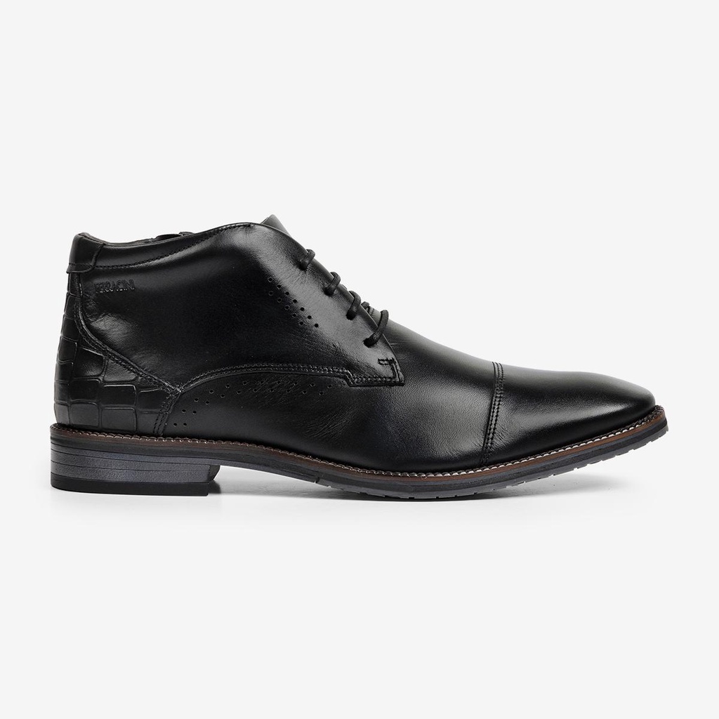 Sapato Social Masculino Couro Legitimo Ferracini Cano Curto Bico Fino Bentley Preto 3942-660G em Oferta na Shopee