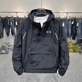 Oakley Men Workwear Big Pocket Hooded Top Zipper Pullover Casaco De Carga Casual Solto