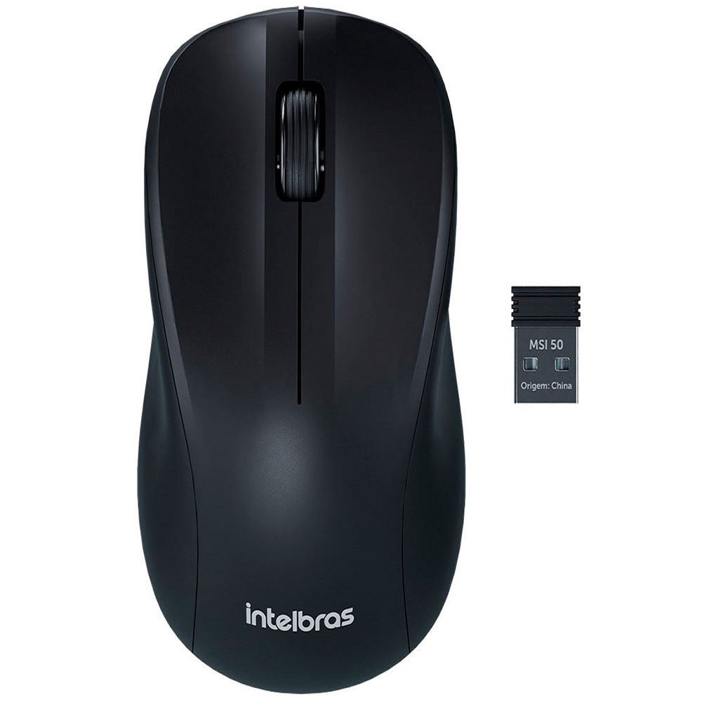 Mouse Sem fio MSI 50 Sensor Óptico 3 Botões Intelbras em Oferta na Shopee