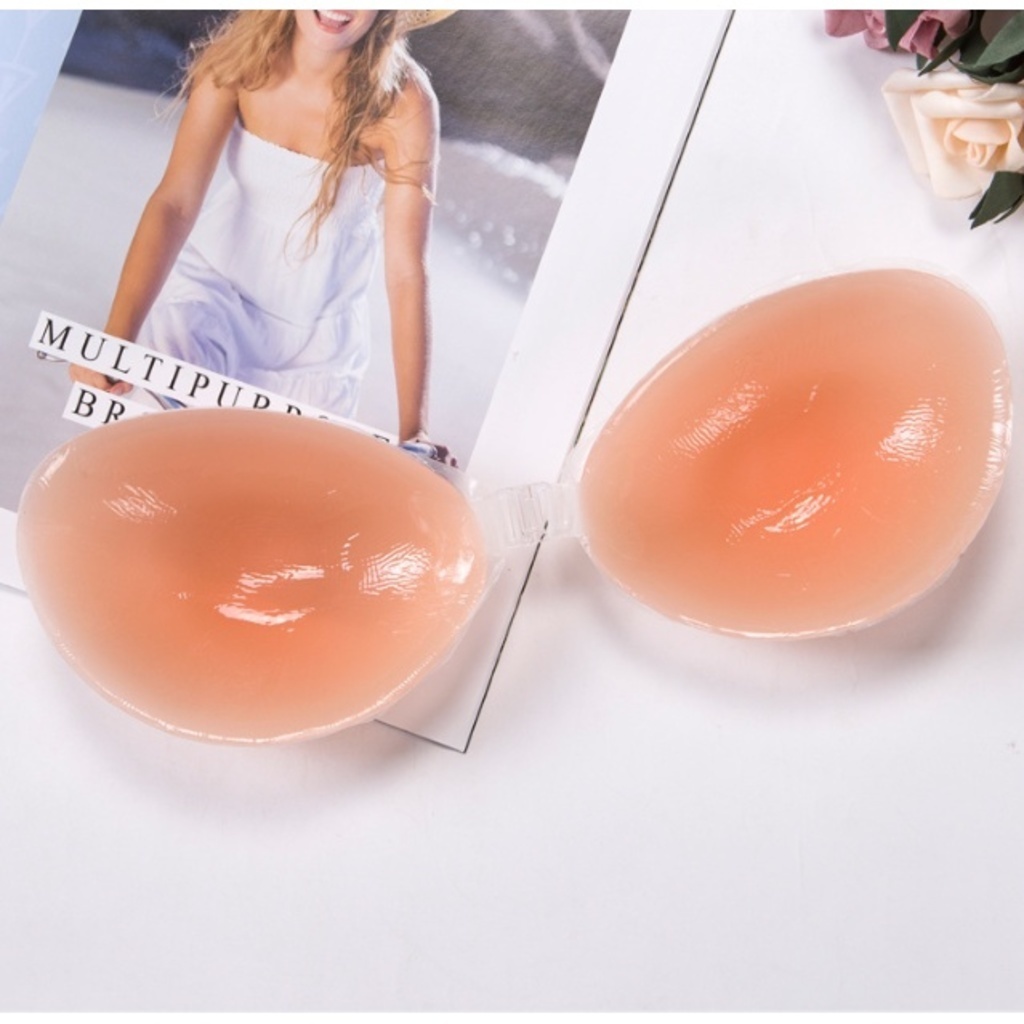 Sutiã  Auto-Adesivo Silicone Invisível UnBra Aumenta E Levanta Seios -jessica-