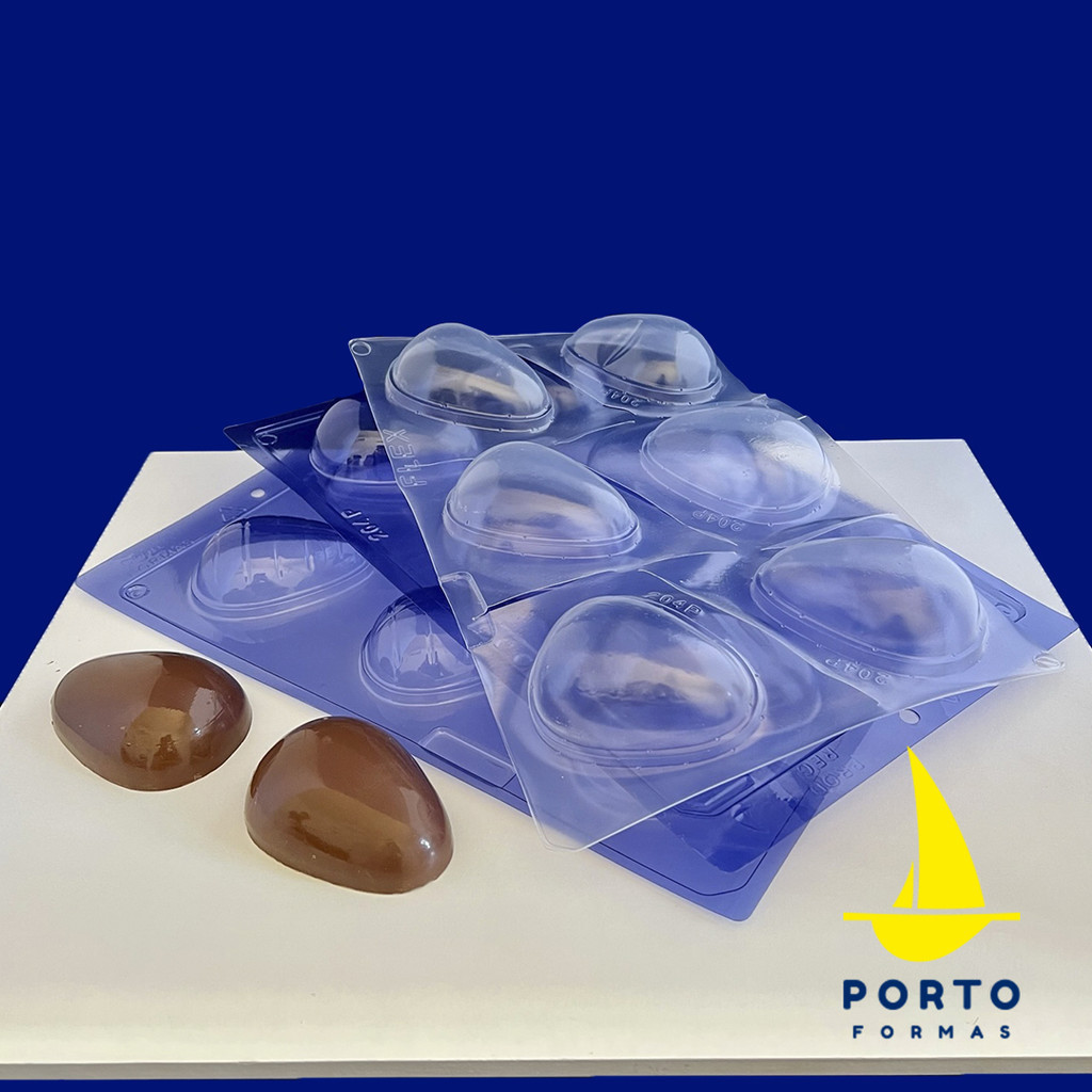 1~5 Forma Profissional Ovo De Páscoa Liso C/Silicone Casca Fina Para 100g P204 Porto - Home & Living