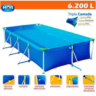 Piscina 6200 litros Retangular Estrutural Premium MOR