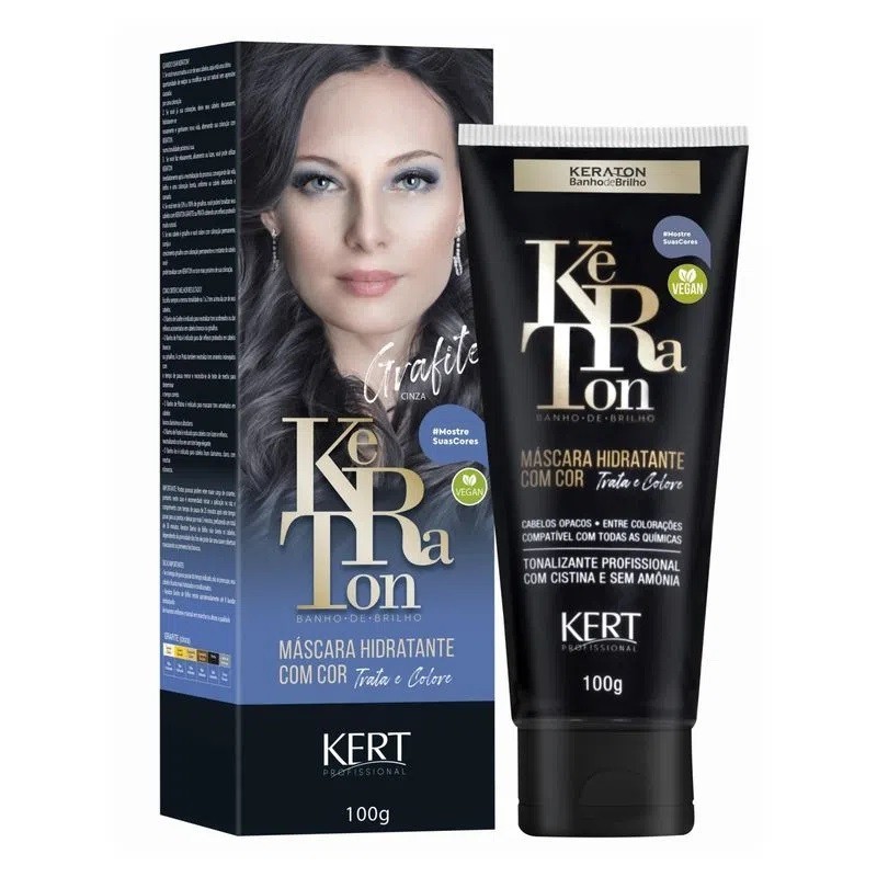 Keraton Banho de Brilho Tonalizante Grafite 100g - Kert Profissional em Oferta na Shopee