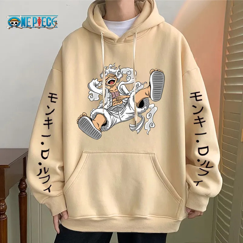 Blusa Moletom One Piece Monkey D Luffy Nika Gear 5 Unissex De Algodão