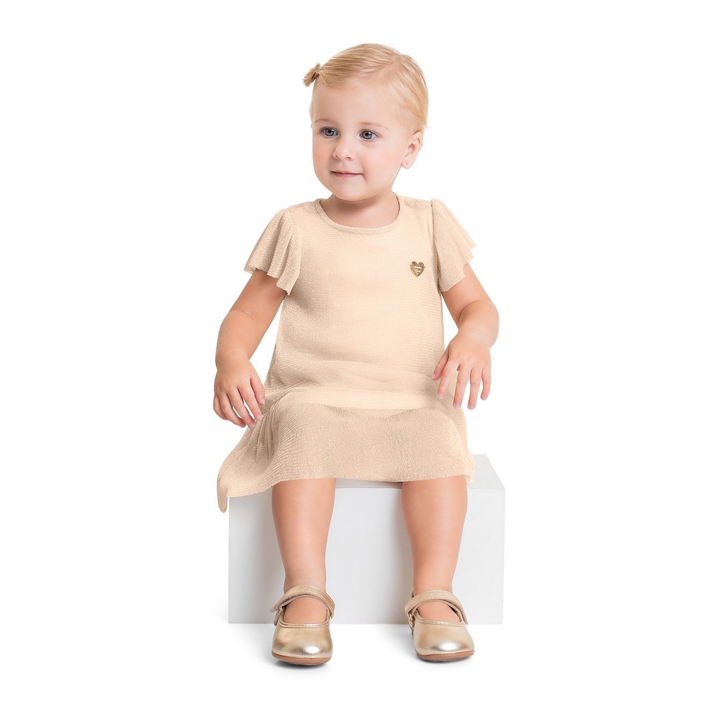 Vestido com Tule para Bebê Menina Quimby - Baby & Kids Fashion