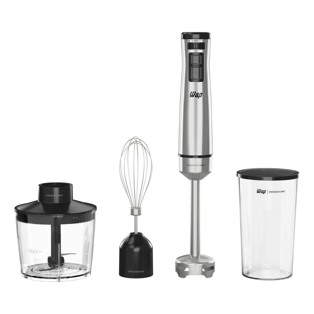 Mixer Wap 3 em 1 Processador de alimentos Portátil Inox Prosdócimo 127v