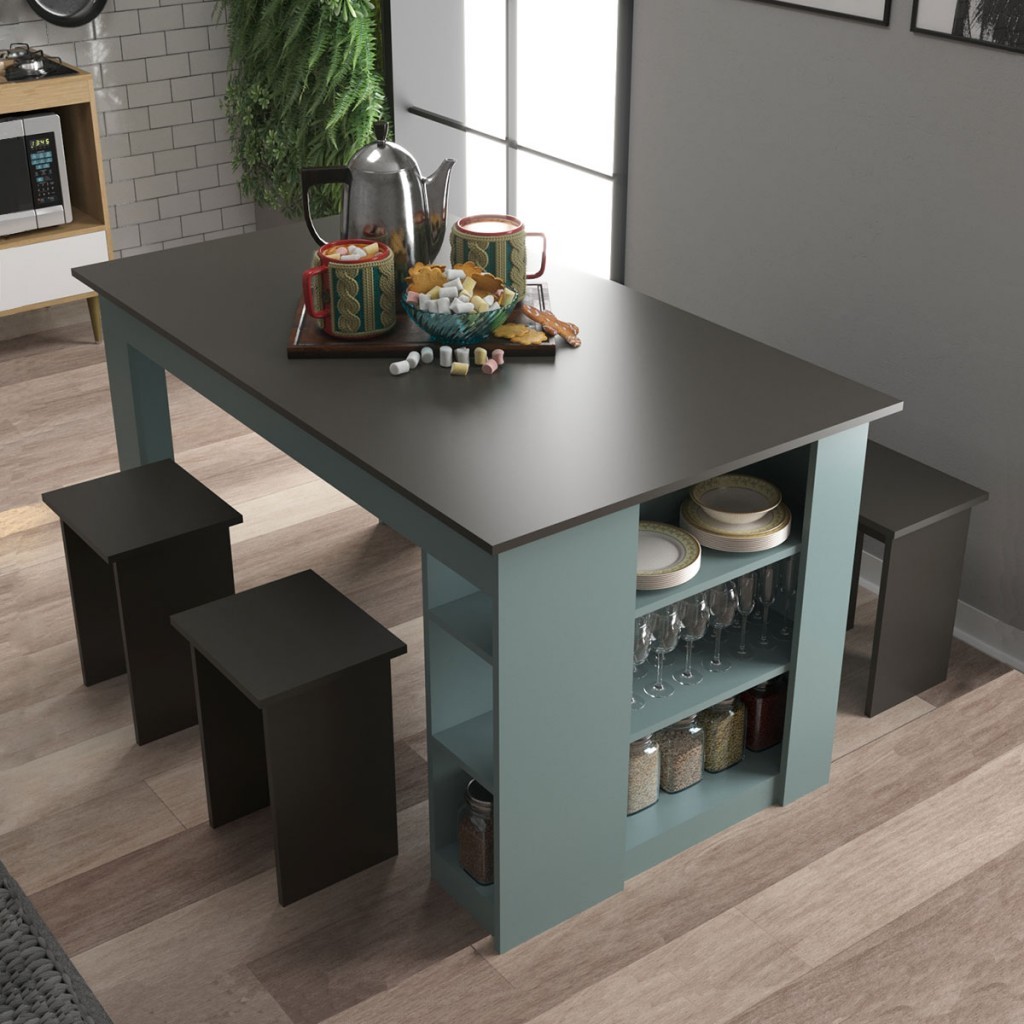 Mesa de Jantar 4 Lugares Esmeralda - Deibe Móveis
