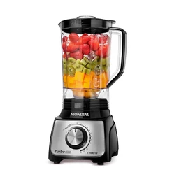 Liquidificador 12 Velocidades 1100W Preto/Inox Mondial 220V