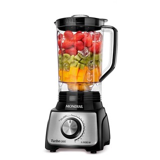 Liquidificador 12 Velocidades 1100W Preto/Inox Mondial 220V