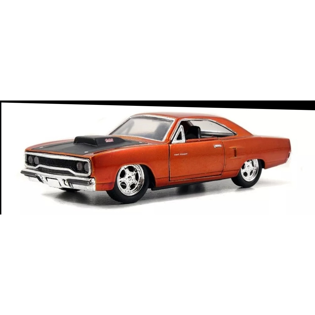 Miniatura Carro Plymouth Road Runner Dom's (1970) Velozes e Furiosos 7 - Laranja - 1:32 - Jada Toys