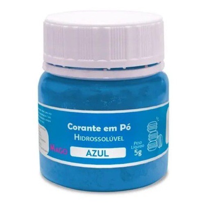 Corante em pó Hidrossolúvel - Azul - 5g - Mago - Food & Beverages