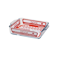 Assadeira De Vidro Borosilicato Quadrada Com Alça 1.600 Ml