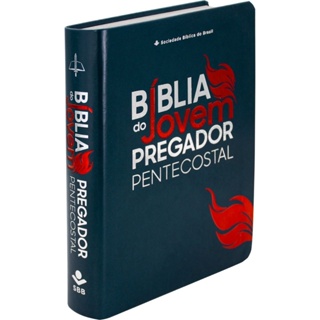 Bíblia de Estudo do Jovem Pregador Pentecostal | ARC | Letra Normal | Azul Nobre em Oferta na Shopee