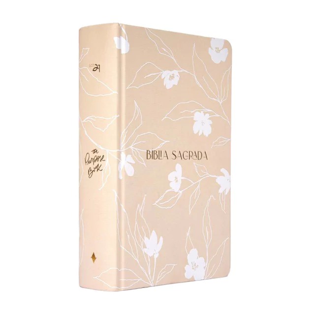 Bíblia The Purpose Book A21 | Letra normal | Espaço para anotações | Capa Dura | Tecido Jardim Bege