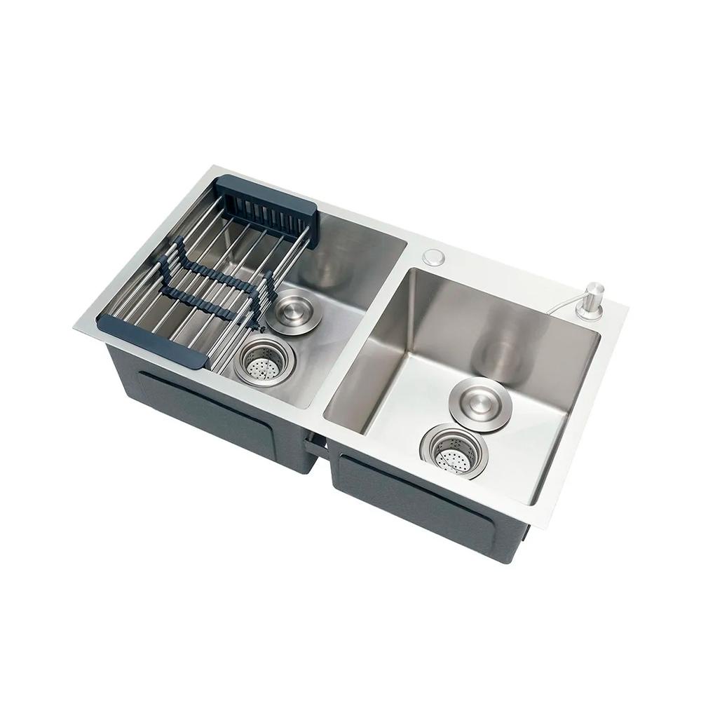 Cuba Para Cozinha Gourmet Pia Dupla Aço Inox 304 Awá Pingoo em Oferta na Shopee