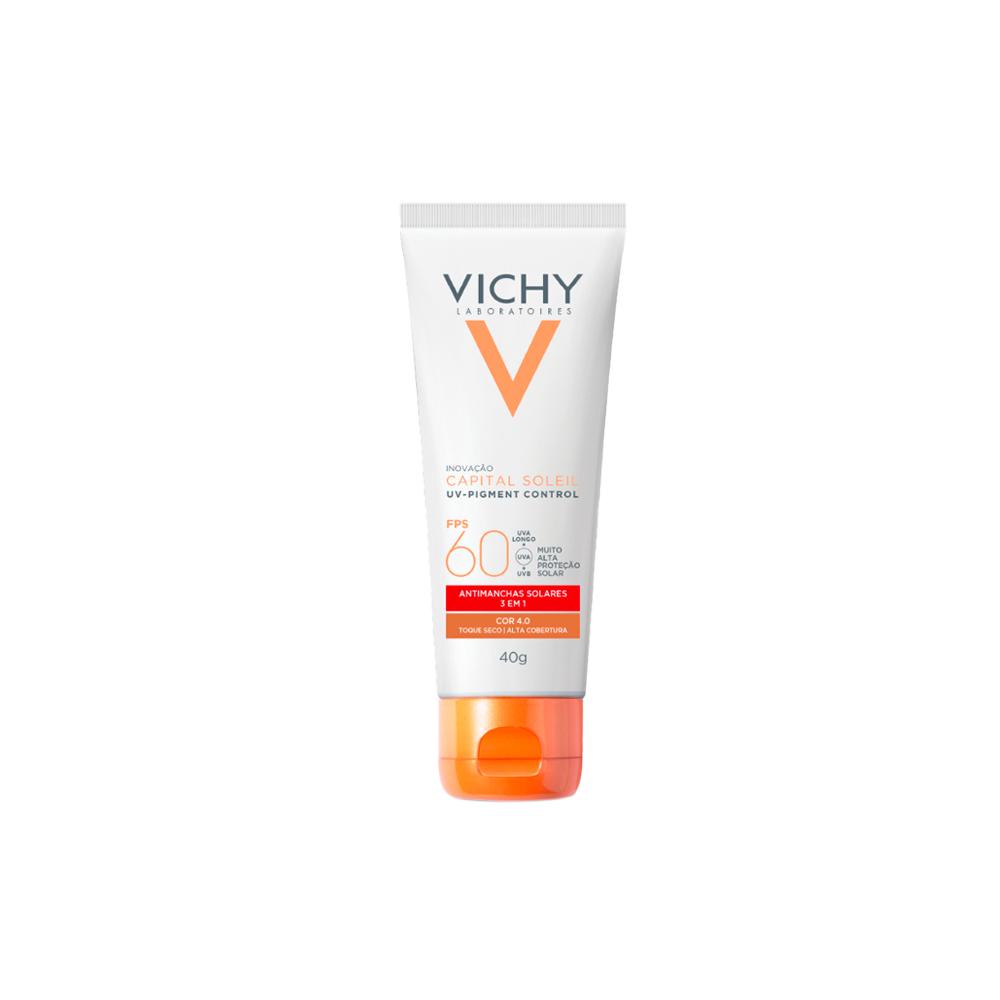 Vichy Capital Soleil UV-Pigment Control FPS60 4.0 Protetor Solar Facial Antimanchas 40g - Beauty