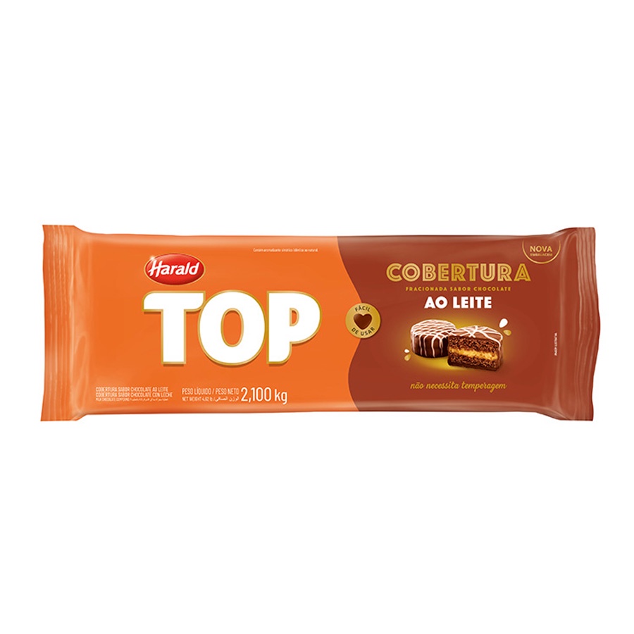 Cobertura Chocolate ao Leite - TOP - 2,100kg - 1 unidade - Harald - Rizzo - Food & Beverages