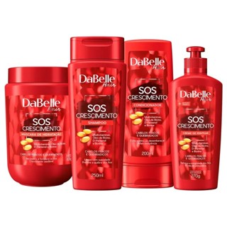 Dabelle SOS Crescimento Fortalecimento Capilar Shampoo Condicionador + Máscara + Creme de Pentear