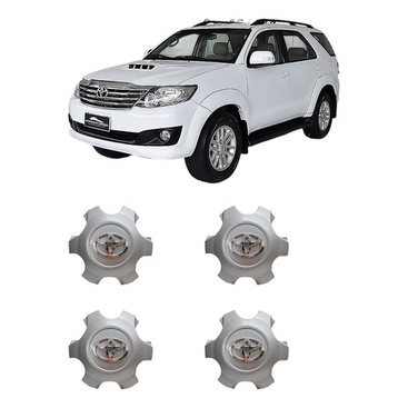 Calota Tampa Miolo Central Roda Hilux Sw4 Prata 2012 A 2014