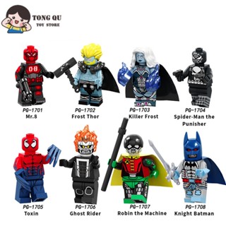 Superhero Minifigures Mr.8 Ghost Rider Building Block Coleção de Brinquedos Ornamentos mini Modelo Brinquedo Infantil Pequeno Presente