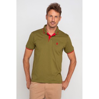 Kit 2 Polos Masculinas Meia Malha Verde e Marinho Polo Wear Sortido