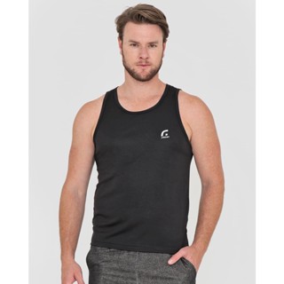 Regata Masculina Fitness Básica Lisa Preta