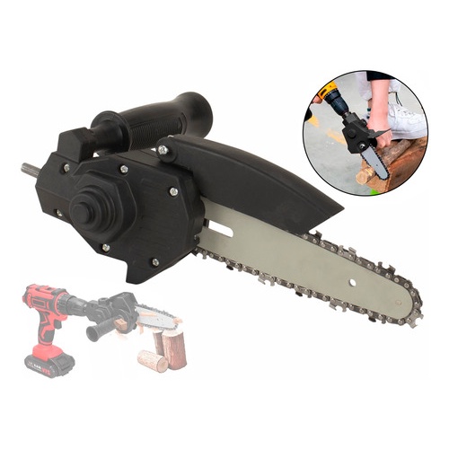 Mini Motoserra Adaptador Para Furadeira Para Podar E Serrar Cor Preto Voltagem N/a